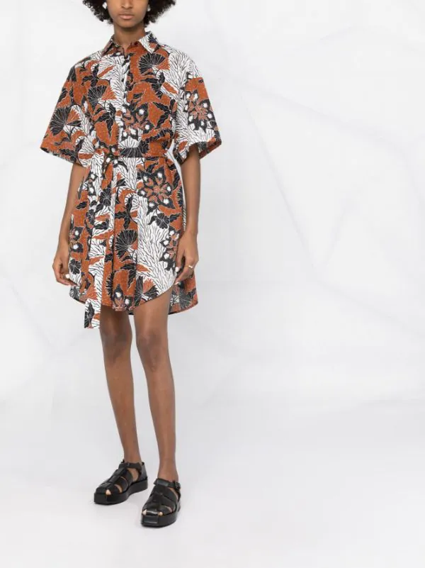 ( Neue Saison ) Maje Hemdkleid Mit Print U012 ETHNIC TERRACOTTA 4 ( Neue Saison ) Maje Hemdkleid Mit Print U012 ETHNIC TERRACOTTA - Image 2