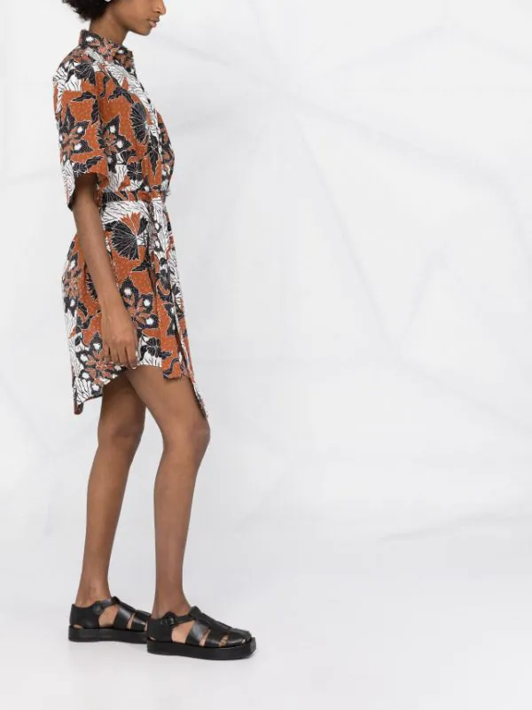 ( Neue Saison ) Maje Hemdkleid Mit Print U012 ETHNIC TERRACOTTA 6 ( Neue Saison ) Maje Hemdkleid Mit Print U012 ETHNIC TERRACOTTA - Image 4