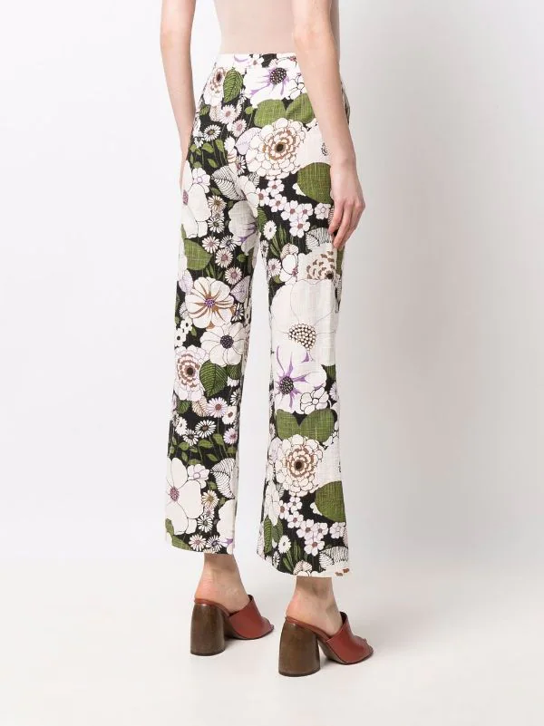 ( Neue Saison ) Maje Flower Power Cropped-Hose Flower 70's Black 6 ( Neue Saison ) Maje Flower Power Cropped-Hose Flower 70's Black - Image 4