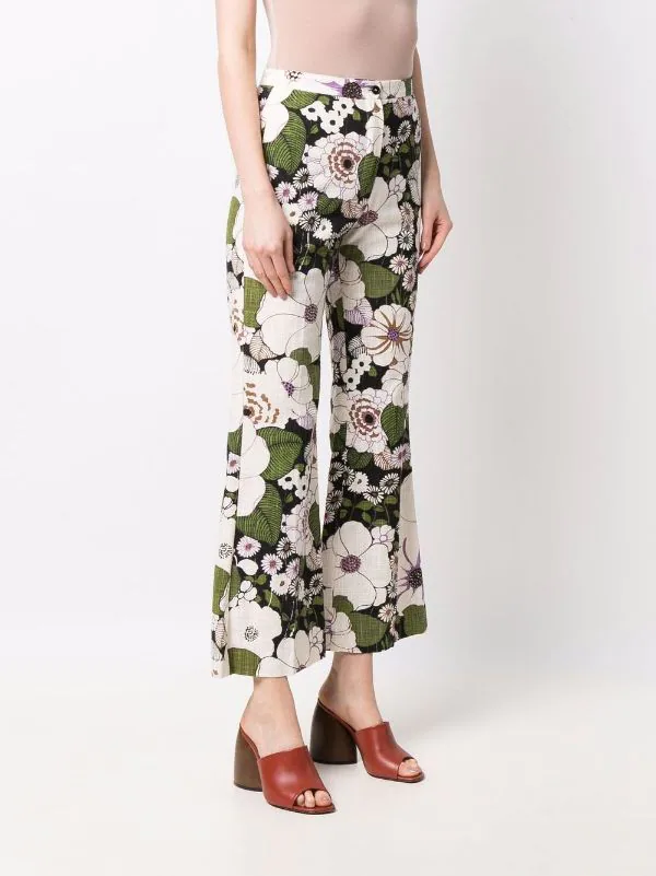 ( Neue Saison ) Maje Flower Power Cropped-Hose Flower 70's Black 5 ( Neue Saison ) Maje Flower Power Cropped-Hose Flower 70's Black - Image 3