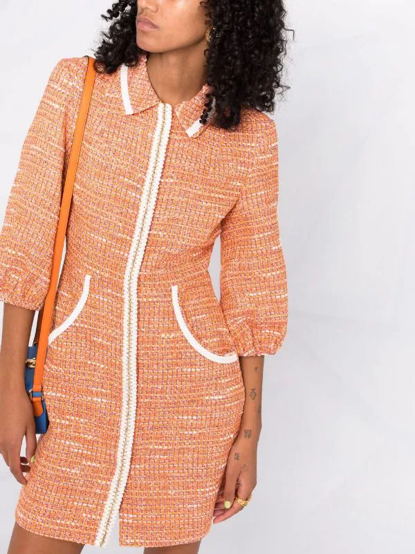 ( Neue Saison ) Maje Orange Gestricktes Minikleid Damen 7 ( Neue Saison ) Maje Orange Gestricktes Minikleid Damen - Image 5
