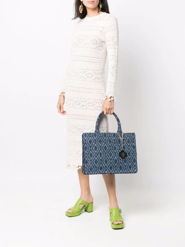 ( Neue Saison ) Maje Gemusterte Handtasche INDIGO 4 ( Neue Saison ) Maje Gemusterte Handtasche INDIGO - Image 2