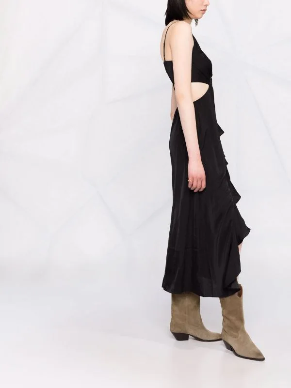 ( Neue Saison ) Maje Midikleid Mit Rüschen Black 8 ( Neue Saison ) Maje Midikleid Mit Rüschen Black - Image 6