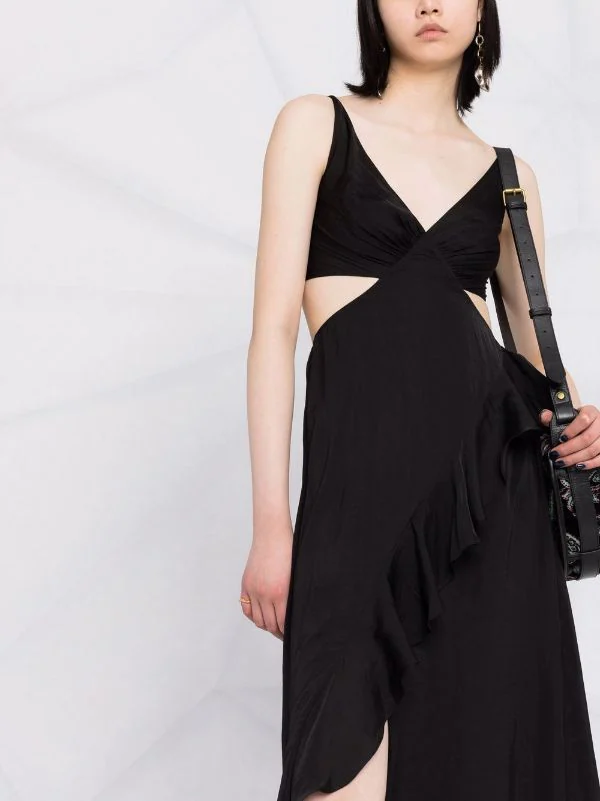 ( Neue Saison ) Maje Midikleid Mit Rüschen Black 7 ( Neue Saison ) Maje Midikleid Mit Rüschen Black - Image 5