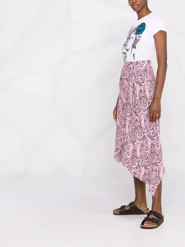 ( Neue Saison ) Maje Asymmetrischer Rock Mit Paisley-Print PINK PAISLEY 6 ( Neue Saison ) Maje Asymmetrischer Rock Mit Paisley-Print PINK PAISLEY - Image 4