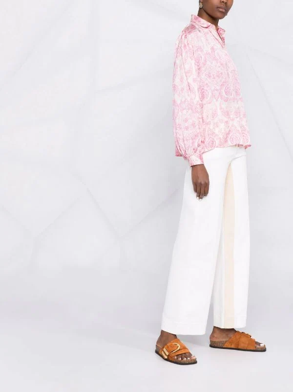 ( Neue Saison ) Maje Pink Cashmere Hemd Mit Print Damen 8 ( Neue Saison ) Maje Pink Cashmere Hemd Mit Print Damen - Image 6