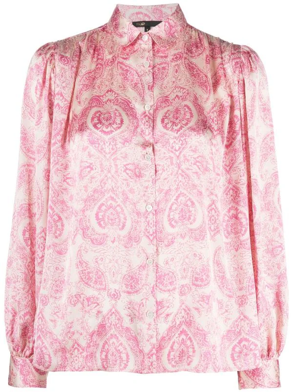 ( Neue Saison ) Maje Pink Cashmere Hemd Mit Print Damen 3 ( Neue Saison ) Maje Pink Cashmere Hemd Mit Print Damen