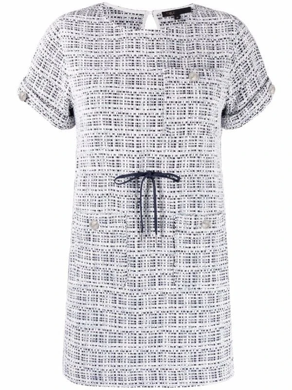 ( Neue Saison ) Maje Kleid Mit Kordelzug Blue 3 ( Neue Saison ) Maje Kleid Mit Kordelzug Blue