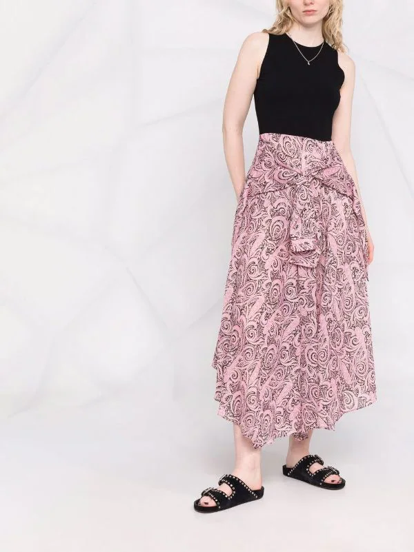 ( Neue Saison ) Maje PINK PAISLEY Kleid Mit Paisley-Print Damen 4 ( Neue Saison ) Maje PINK PAISLEY Kleid Mit Paisley-Print Damen - Image 2