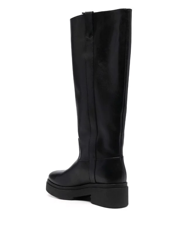 ( Permanente Kollektion ) Maje Black Flache Lederstiefel Damen 5 ( Permanente Kollektion ) Maje Black Flache Lederstiefel Damen - Image 3