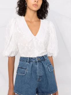 ( Neue Saison ) Maje Oberteil Mit Puffärmeln White -Maje Verkäufe 2024 18032824 38210829 600