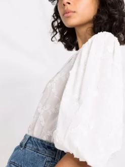 ( Neue Saison ) Maje Oberteil Mit Puffärmeln White -Maje Verkäufe 2024 18032824 38210832 600