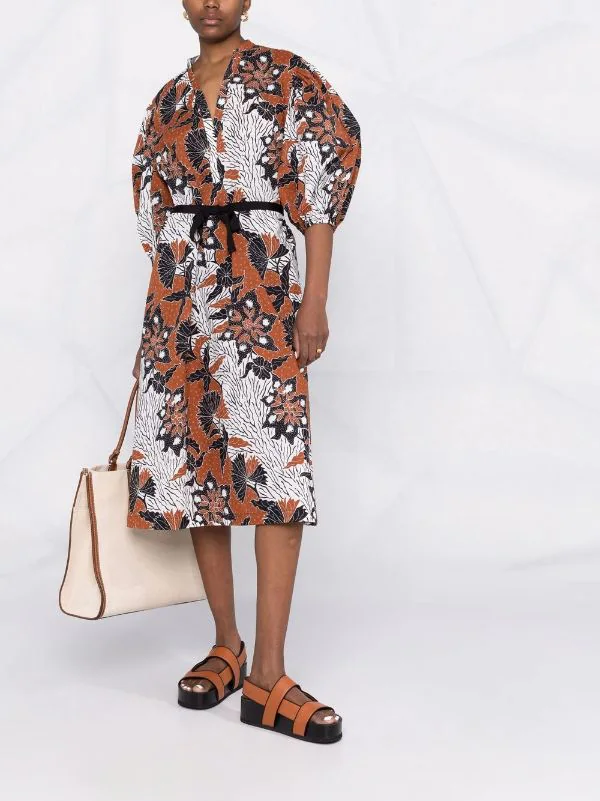 ( Neue Saison ) Maje Kleid Mit Abstraktem Print Ethnic Terracotta 4 ( Neue Saison ) Maje Kleid Mit Abstraktem Print Ethnic Terracotta - Image 2