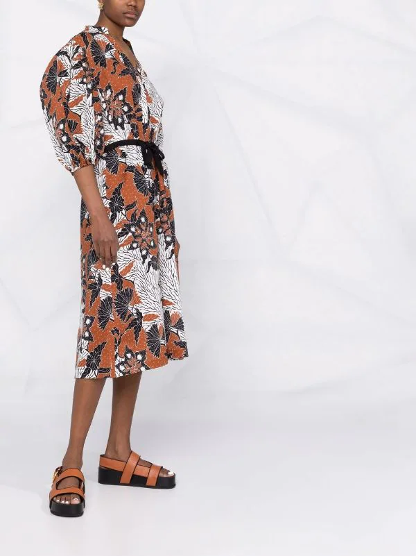 ( Neue Saison ) Maje Kleid Mit Abstraktem Print Ethnic Terracotta 8 ( Neue Saison ) Maje Kleid Mit Abstraktem Print Ethnic Terracotta - Image 6