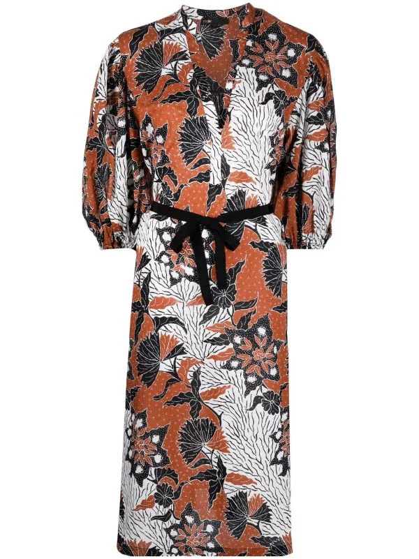 ( Neue Saison ) Maje Kleid Mit Abstraktem Print Ethnic Terracotta 3 ( Neue Saison ) Maje Kleid Mit Abstraktem Print Ethnic Terracotta