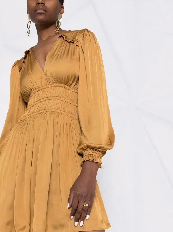 ( Neue Saison ) Maje Kleid Mit Langen Ärmeln 9974 GOLD 7 ( Neue Saison ) Maje Kleid Mit Langen Ärmeln 9974 GOLD - Image 5