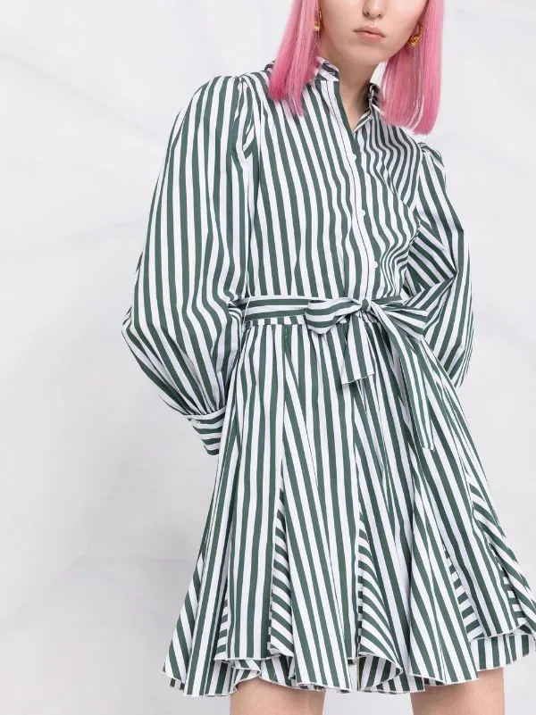 ( Neue Saison ) Maje Ecru / Green Kleid Mit Streifen Damen 7 ( Neue Saison ) Maje Ecru / Green Kleid Mit Streifen Damen - Image 5