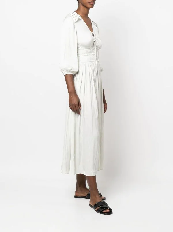 ( Neue Saison ) Maje Green Mittellanges Kleid Damen 5 ( Neue Saison ) Maje Green Mittellanges Kleid Damen - Image 3