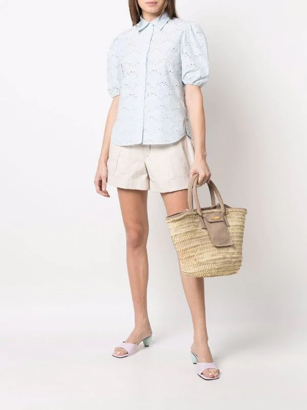 ( Neue Saison ) Maje 0524 BLEU CIEL Klassisches Hemd Damen 4 ( Neue Saison ) Maje 0524 BLEU CIEL Klassisches Hemd Damen - Image 2