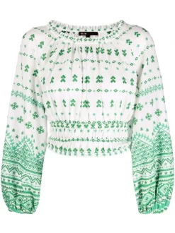 ( Neue Saison ) Maje Lolipa Bluse Mit Puffärmeln Damen