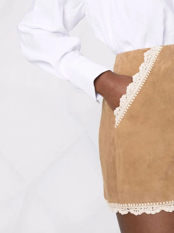 ( Neue Saison ) Maje Bestickter Minirock CAMEL 5 ( Neue Saison ) Maje Bestickter Minirock CAMEL - Image 3