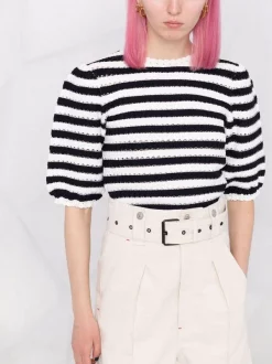 ( Neue Saison ) Maje Marigna Top NAVY / ECRU -Maje Verkäufe 2024 18034097 38221515 600