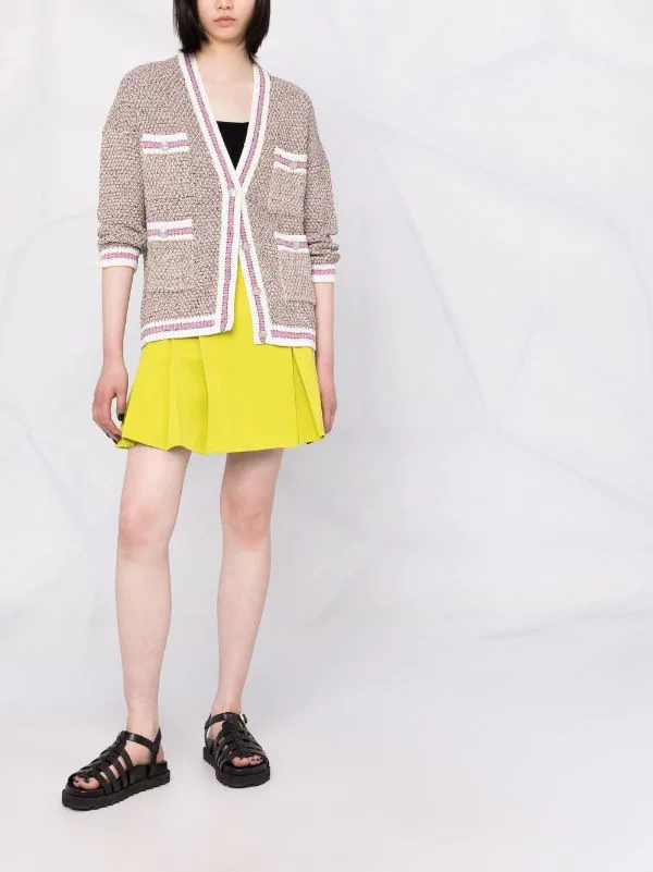 ( Neue Saison ) Maje Fuchsia Cardigan Mit V-Ausschnitt Damen 4 ( Neue Saison ) Maje Fuchsia Cardigan Mit V-Ausschnitt Damen - Image 2