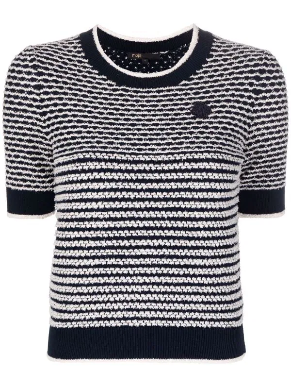 ( Neue Saison ) Maje Gestreiftes Strickoberteil Damen 3 ( Neue Saison ) Maje Gestreiftes Strickoberteil Damen