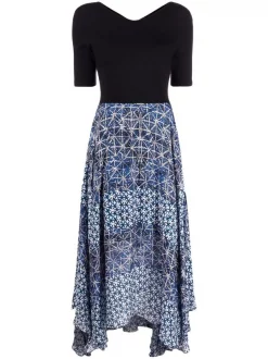 ( Neue Saison ) Maje INDIGO Kleid Mit Print Damen