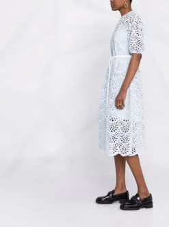 ( Neue Saison ) Maje Midikleid Mit Gürtel BLUE SKY -Maje Verkäufe 2024 18034121 38221431 600