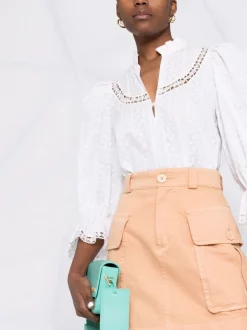 ( Neue Saison ) Maje Blumige Bluse 10 WHITE 12 ( Neue Saison ) Maje Blumige Bluse 10 WHITE -Maje Verkäufe 2024 18034128 38223222 600