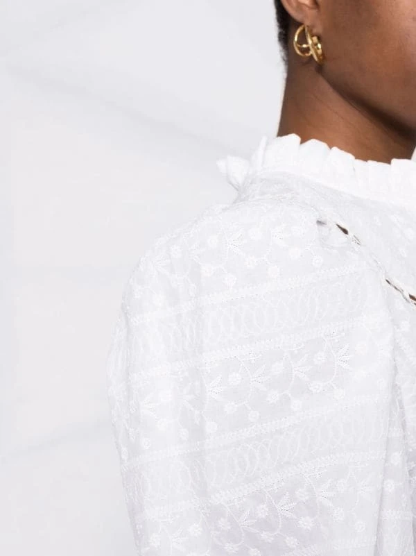 ( Neue Saison ) Maje Blumige Bluse 10 WHITE 5 ( Neue Saison ) Maje Blumige Bluse 10 WHITE - Image 3