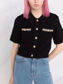 ( Neue Saison ) Maje Black Verziertes Hemd Damen -Maje Verkäufe 2024 18034130 38207643 600