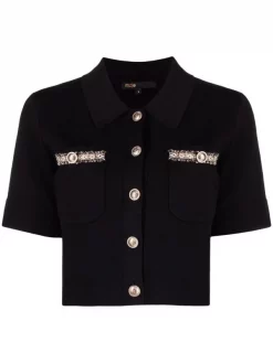 ( Neue Saison ) Maje Black Verziertes Hemd Damen