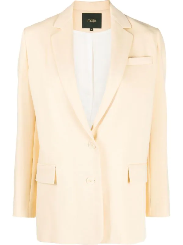 ( Neue Saison ) Maje PALE YELLOW Einreihiger Blazer Damen 3 ( Neue Saison ) Maje PALE YELLOW Einreihiger Blazer Damen