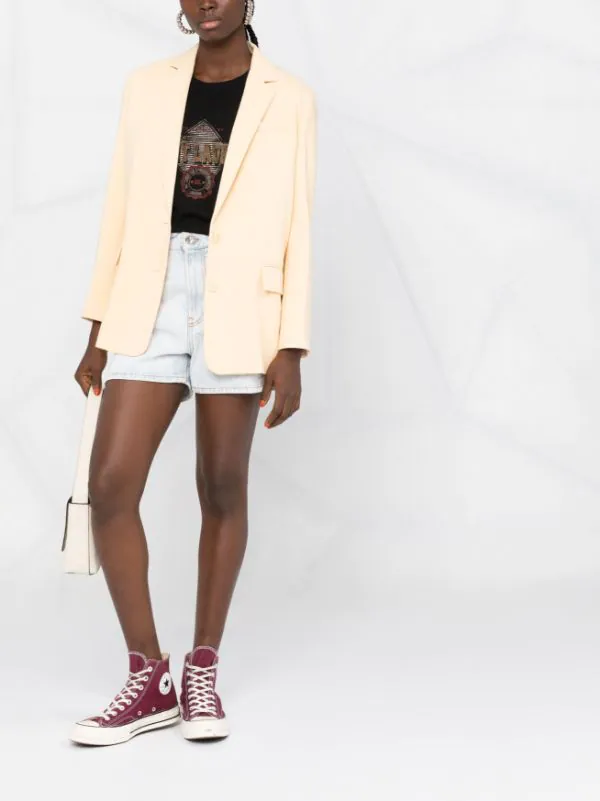 ( Neue Saison ) Maje PALE YELLOW Einreihiger Blazer Damen 4 ( Neue Saison ) Maje PALE YELLOW Einreihiger Blazer Damen - Image 2