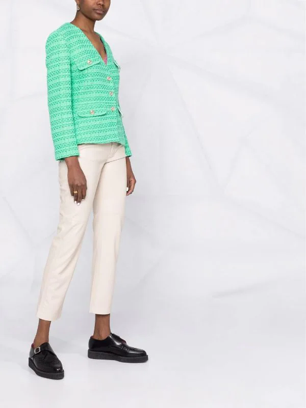 ( Neue Saison ) Maje Green Tweed-Jacke Damen 8 ( Neue Saison ) Maje Green Tweed-Jacke Damen - Image 6