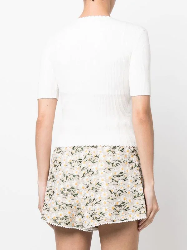 ( Neue Saison ) Maje White Kurzärmeliges Strickoberteil Damen 6 ( Neue Saison ) Maje White Kurzärmeliges Strickoberteil Damen - Image 4