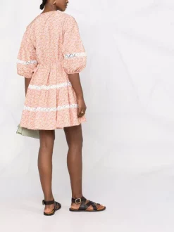 ( Neue Saison ) Maje Florales Kleid Mit Puffärmeln Pink Daisy -Maje Verkäufe 2024 18034160 38221470 600