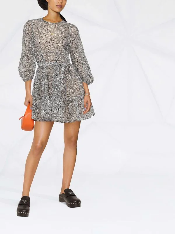 ( Neue Saison ) Maje Minikleid Mit Blumen-Print Damen 4 ( Neue Saison ) Maje Minikleid Mit Blumen-Print Damen - Image 2