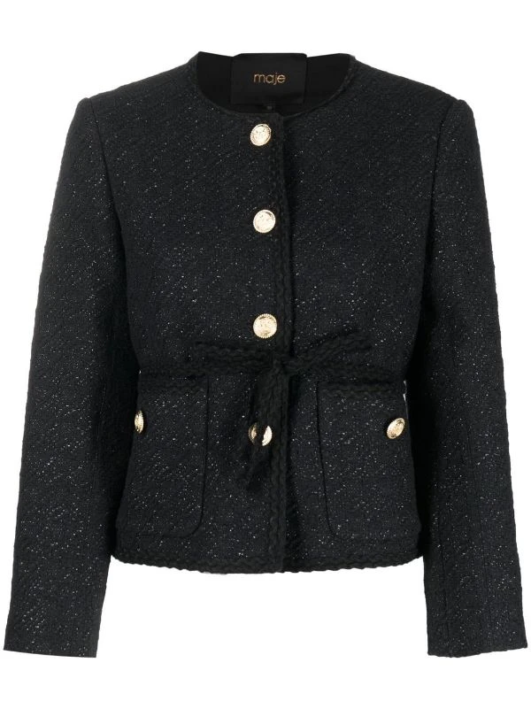 ( Positively Conscious ) Maje Schmale Tweed-Jacke Damen 3 ( Positively Conscious ) Maje Schmale Tweed-Jacke Damen