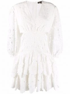 ( Neue Saison ) Maje Kleid Mit Lochstickerei Damen