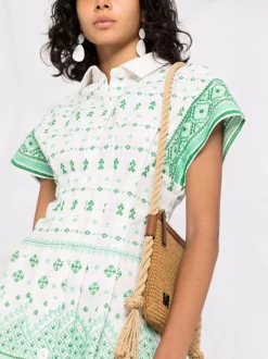 ( Neue Saison ) Maje Ecru / Green Besticktes Kleid Damen 10 ( Neue Saison ) Maje Ecru / Green Besticktes Kleid Damen -Maje Verkäufe 2024 18034177 38212113 600