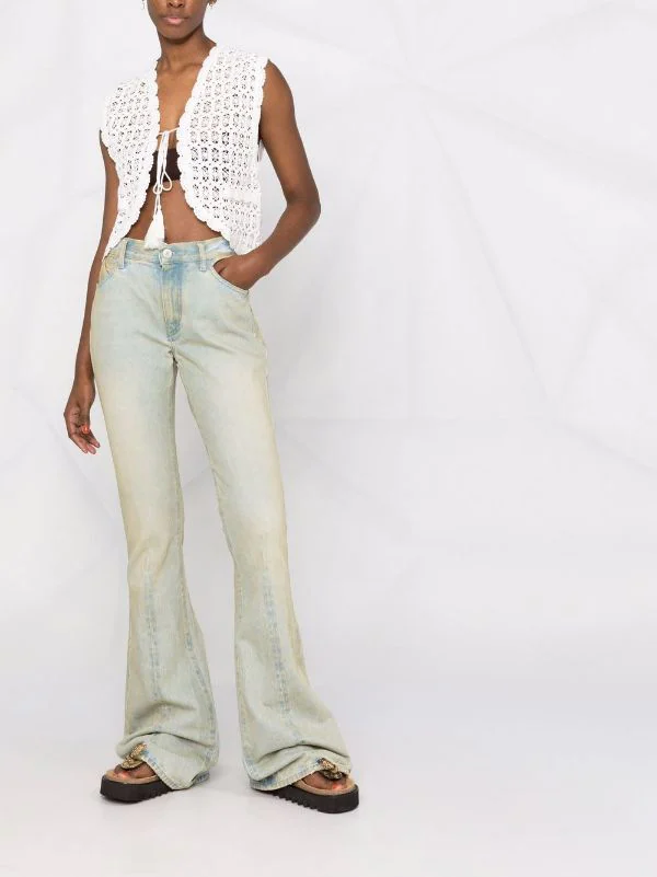 ( Neue Saison ) Maje White Gehäkelte Weste Damen 4 ( Neue Saison ) Maje White Gehäkelte Weste Damen - Image 2