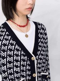 ( Neue Saison ) Maje Cardigan Mit Monogramm Navy -Maje Verkäufe 2024 18034188 38222329 600