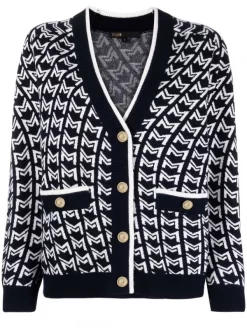 ( Neue Saison ) Maje Cardigan Mit Monogramm Navy