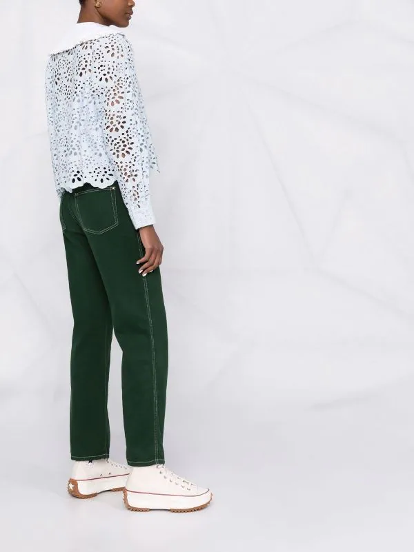 ( Neue Saison ) Maje Bestickte Bluse Mit Latzkragen Damen 6 ( Neue Saison ) Maje Bestickte Bluse Mit Latzkragen Damen - Image 4