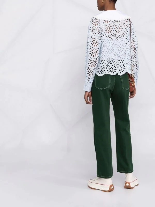 ( Neue Saison ) Maje Bestickte Bluse Mit Latzkragen Damen 8 ( Neue Saison ) Maje Bestickte Bluse Mit Latzkragen Damen - Image 6