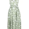 ( Neue Saison ) Maje Kleid Mit Blumen-Print 09 GREEN -Maje Verkäufe 2024 18036037 38977847 600