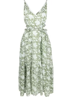 ( Neue Saison ) Maje Kleid Mit Blumen-Print 09 GREEN